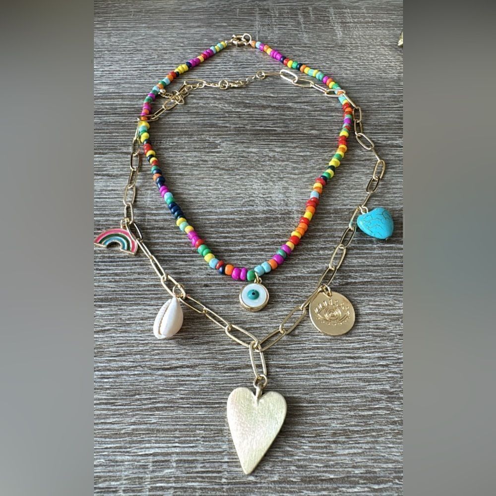 Bohemian summer stackable necklace A331 - Picture 3 of 4